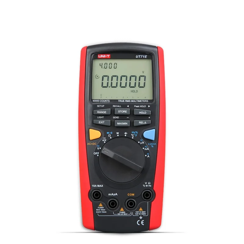 UNI-T UT71E Intelligent Digital Multimeter 40000 Counts AC DC Ohm Capacitance Temp Meter Data Logging USB Interface Bluetooth