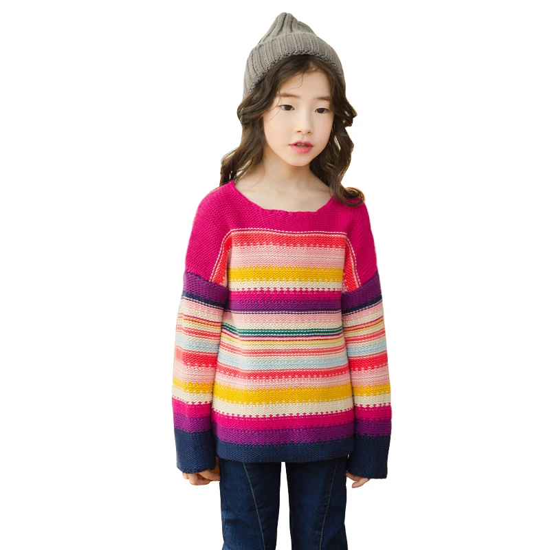 kid colorful rainbow sweater age for 4 - 14 yrs big girls winter thick warm sweater teen autumn school long-sleeve red tops 2018 цена kid colorful rainbow sweater age for 4 - 14 yrs big girls winter thick warm sweater teen autumn school long-sleeve red tops 2018 цены онлайн