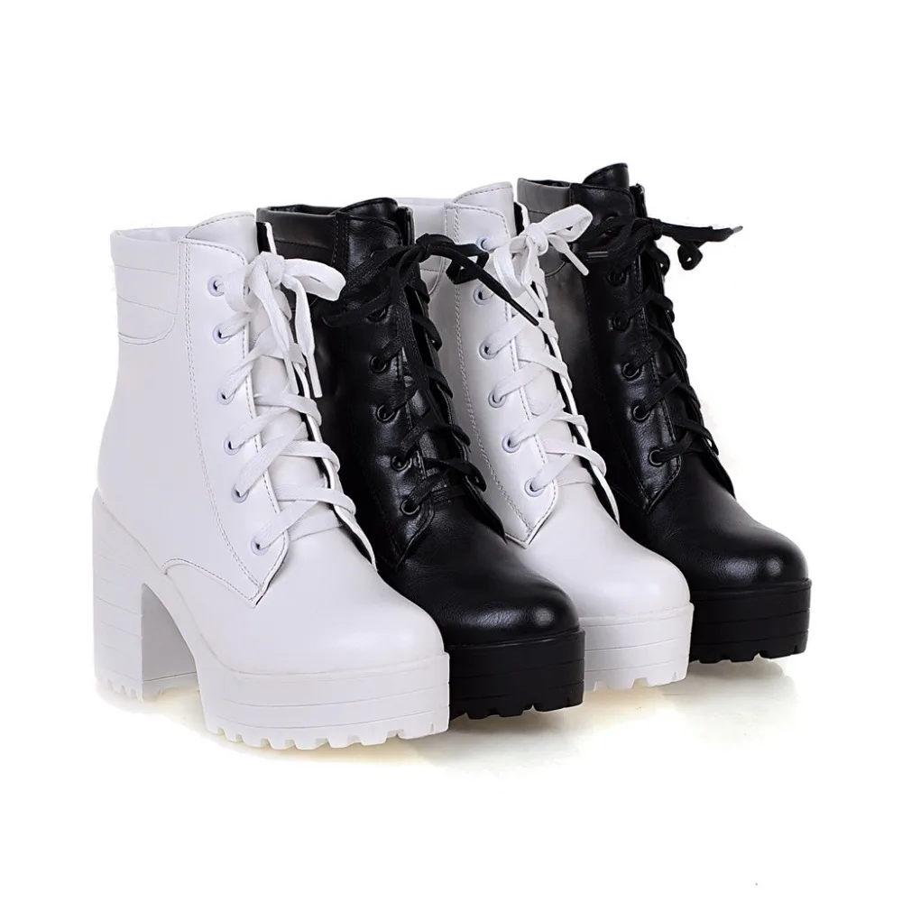 RQFF Brand Winter Boots Women With Box Shoes Woman 9.5cm Super High Heel Ankle Boot Female Booties Leather Ladies Shoe size34-43 (2)