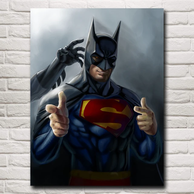 batman vs superman movie art silk fabric poster print 12x16 18x24