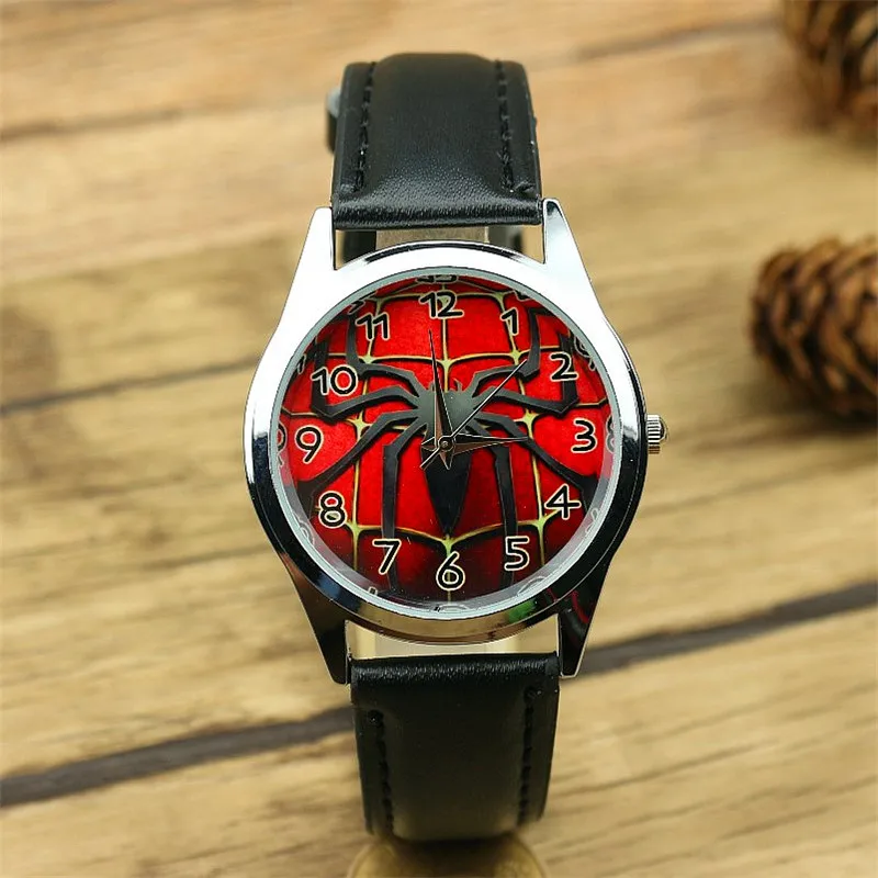 Free Shipping High Quality Cartoon Children Girls Kids Spider Man Quartz Wristwatch Student font b Watches