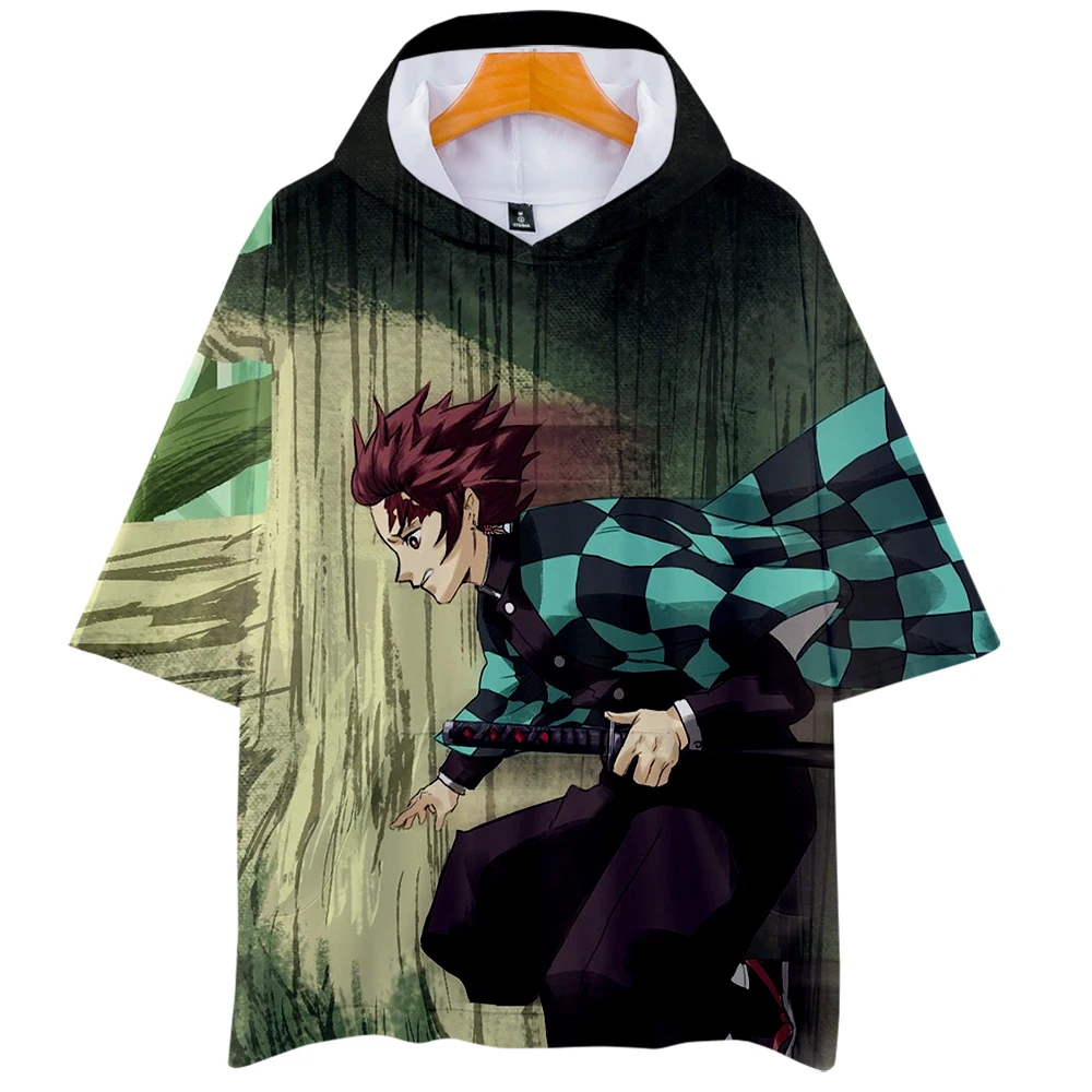 Demon Slayer: Kimetsu no Yaiba 3D толстовки Новая повседневная футболка с короткими рукавами