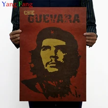 Pósteres famosos para hombre Che Guevara, suministros para fiestas, antiguo Bar, complejo decorativo de historia del mundo, pintura Vintage 51*35cm