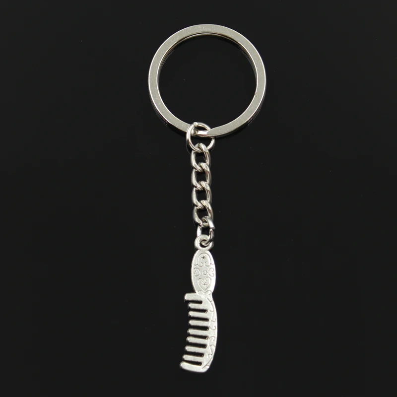 Fashion 30mm Key Ring Metal Key Chain Keychain Jewelry Antique Silver