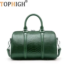 TOPHIGH женская сумка из натуральной кожи, роскошная сумка из натуральной коровьей кожи, Высококачественная сумка на плечо, женская сумка-тоут из змеиной кожи