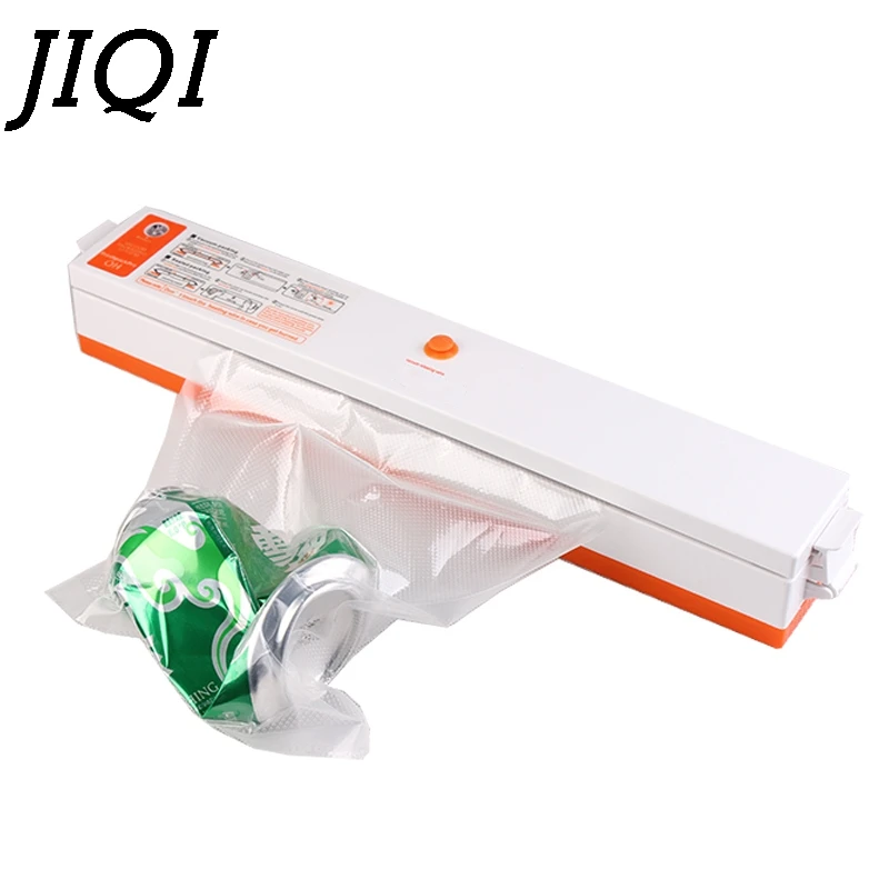 

JIQI MINI Vacuum sealer Electric food sealing machine plastic packaging Film packer for sausage coffee with Bags 110V 220V EU US