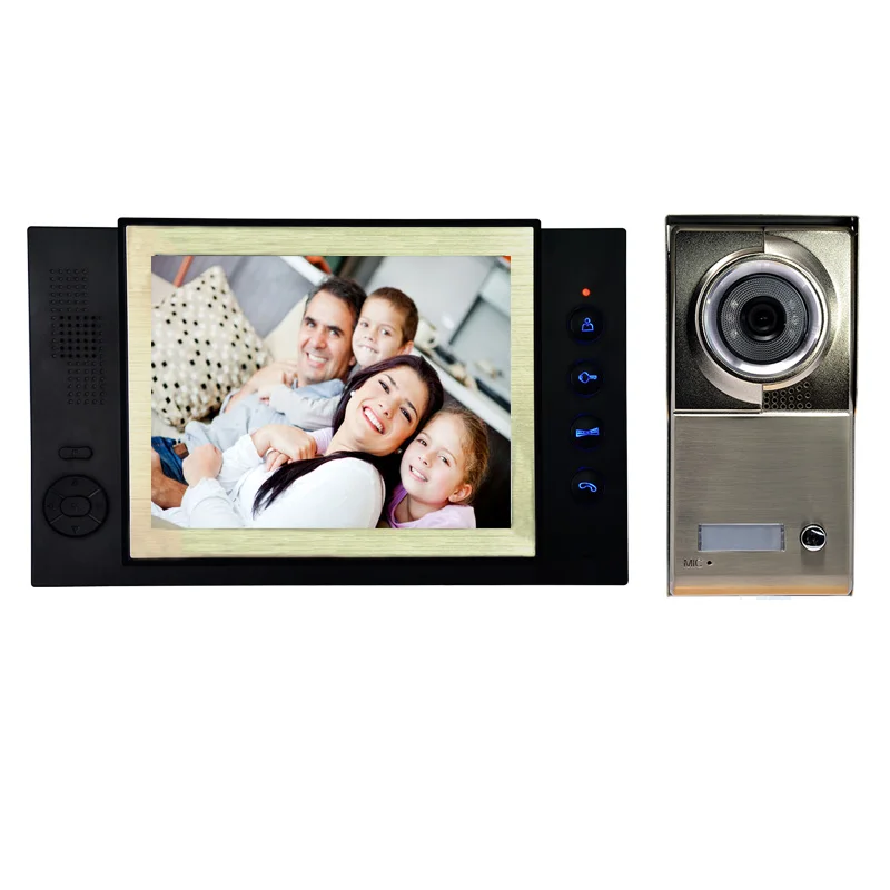 (1 set) Smart Home Visible Door bell 1 to 1 Door intercom system Access control 8 inch colorful display waterproof talking back (1 set) Smart Home Visible Door bell 1 to 1 Door intercom system Access control 8 inch colorful display waterproof talking back