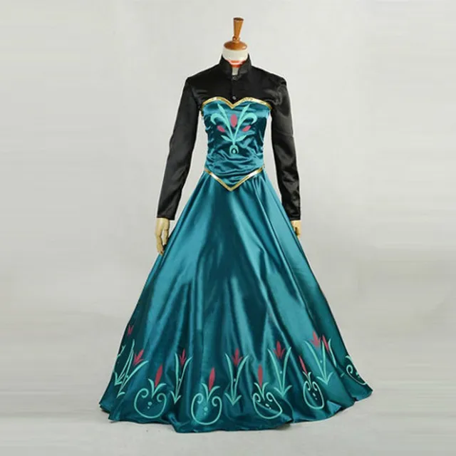 M L XL Snow Queen anna dress adult halloween princess anna Coronation