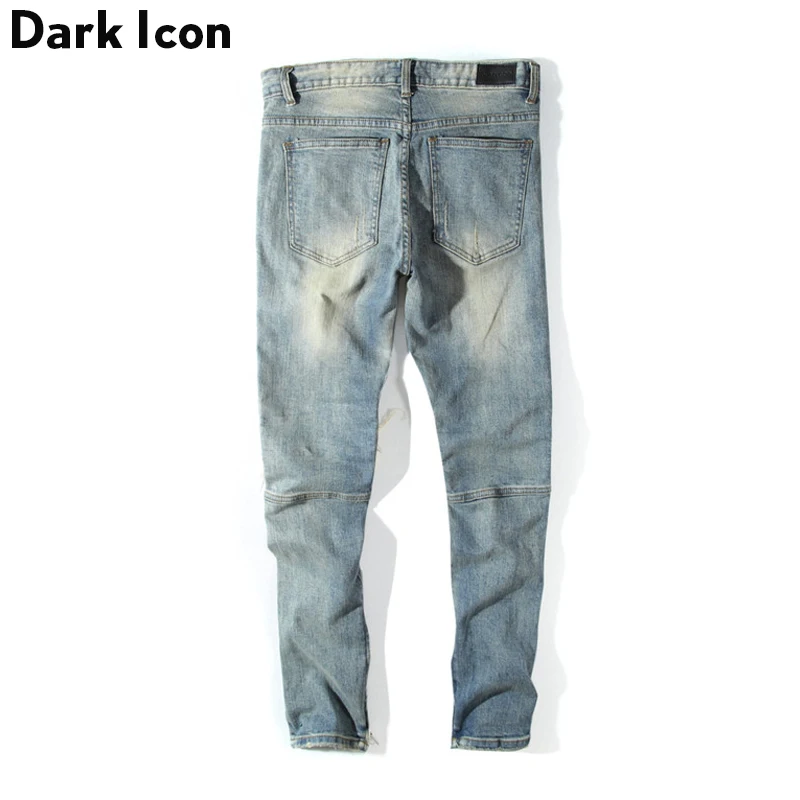 Джинсы мужские Плиссированные до колена в стиле хип хоп|man jeans denim|jeans denimdenim pants |