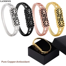 LANDFOX Мода Чистая медь антиокислительный аксессуар Браслет ремешок для часов Ремешок для Fitbit Flex 2 Новая мода ремешок Wri