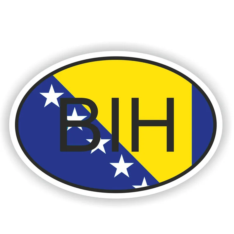 

10.2CM*6.8CM Car Sticker BIH BOSNIA COUNTRY CODE Decal Reflective PVC 6-0190