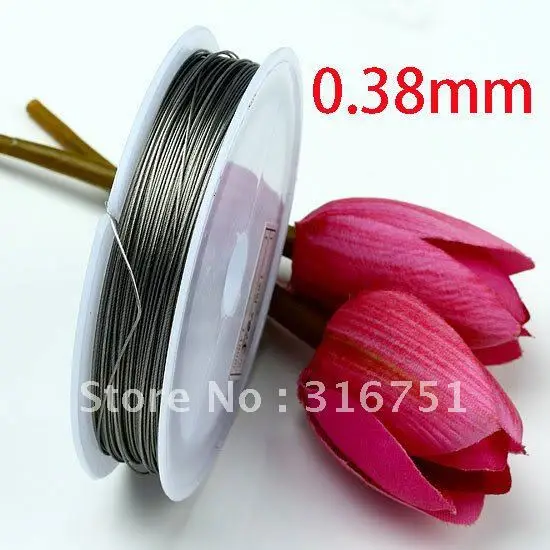 

Wholesale Free Shipping 1 Roll 100M Silver Tone Beading Wire 0.38mm Cord/String/Thread(w00437)