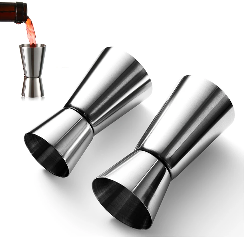 

1PC 15/30ml or 25/50ml Stainless Steel Cocktail Shaker Measure Cup Dual Shot Drink Spirit Measure Jigger Kitchen Gadgets