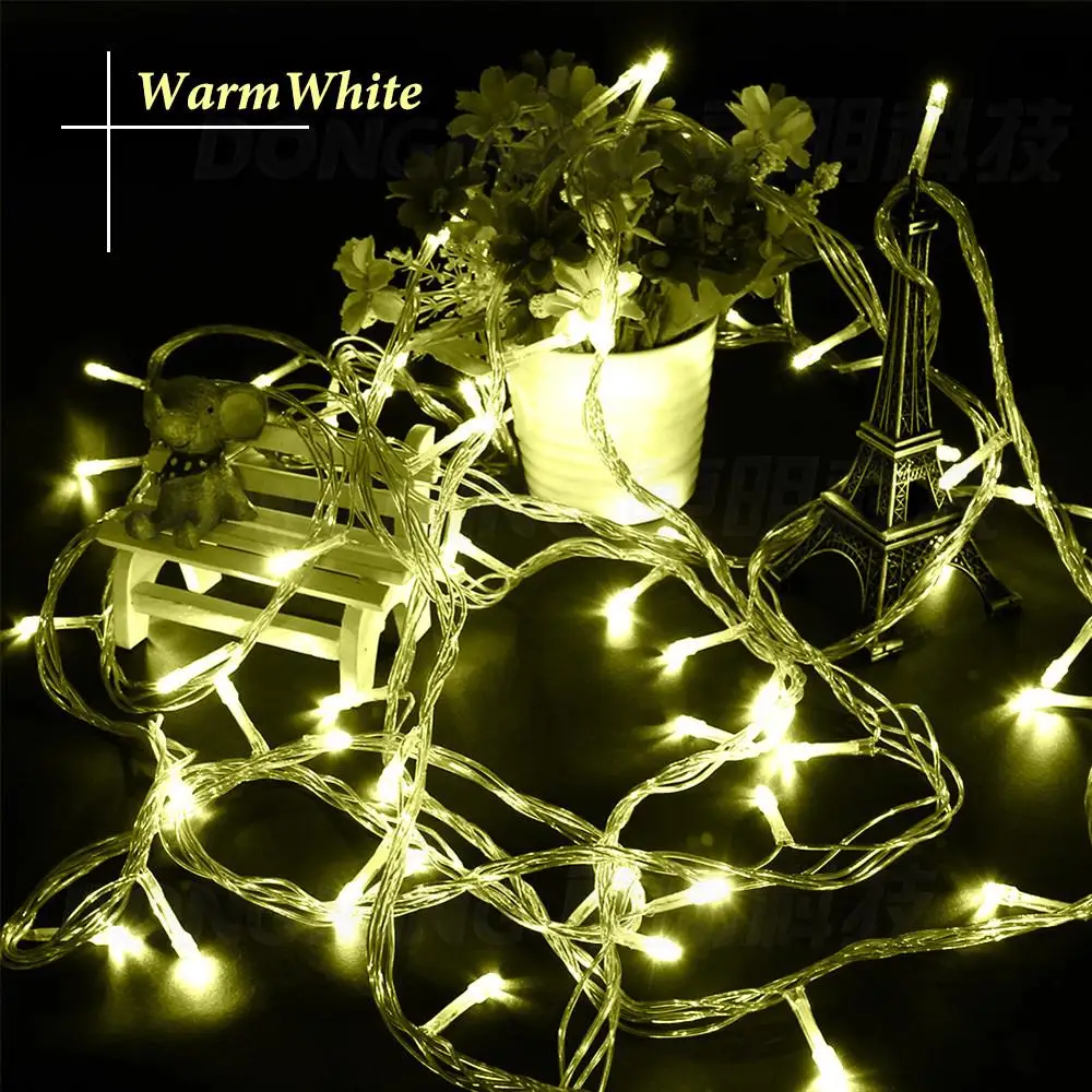 30 m 300 leds LED Pohon Natal pencahayaan tali dekorasi Pernikahan peri Cahaya Xmas RGB putih hangat AC110V rumah luar/220 V