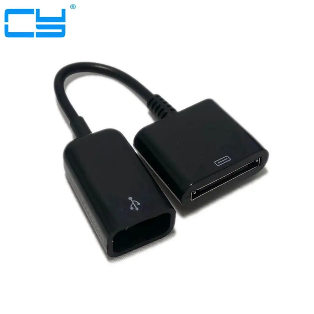 

1 PC 30Pin Female to USB Female Data Sync Charging Cable Adapter For iPhone 4 4S Black/White