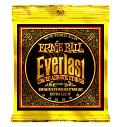 Ernie Ball 2560 Ever-last 80/20 Bronze Extra Light акустические гитарные струны 010-050