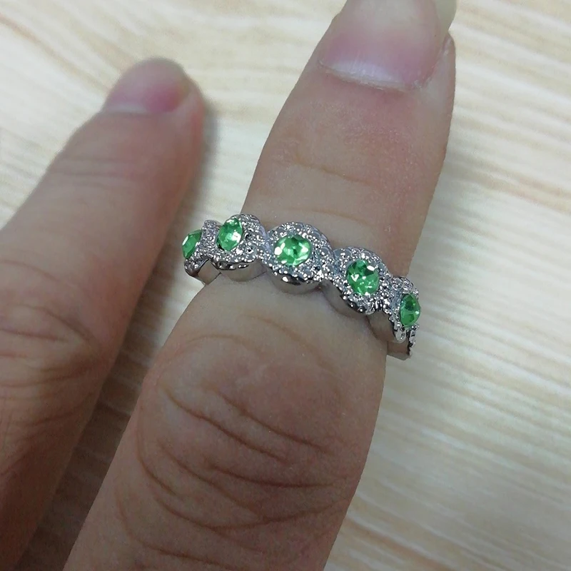 Классическое обручальное кольцо фиолетовый зеленый кубический цирконий для женщин романтическое обручальное кольцо CZ кольцо ювелирные изделия Z5N936