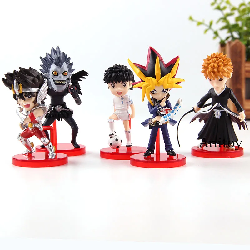 

Duel Monsters Yugi Muto Bleach Ichigo Kurosaki Ryuk Death Note Ryuuku Captain Tsubasa Saint Seiya Action Figure PVC Toy 5pcs/set