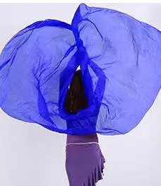 Дешевая шелковая вуаль для девочек 200*90 см(78,7*35,"), шарф для танца живота, шаль, Детская однотонная белая, синяя, фиолетовая - Цвет: as picture