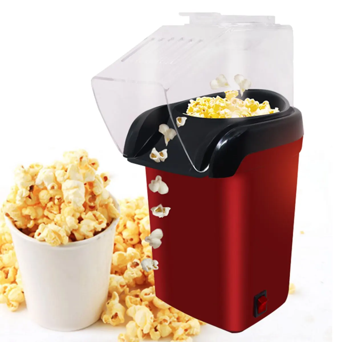 

Electric Corn Popcorn Maker Household Automatic Mini Hot Air Popcorn Making Kitchen Machine DIY Corn Popper Children Kids Gift