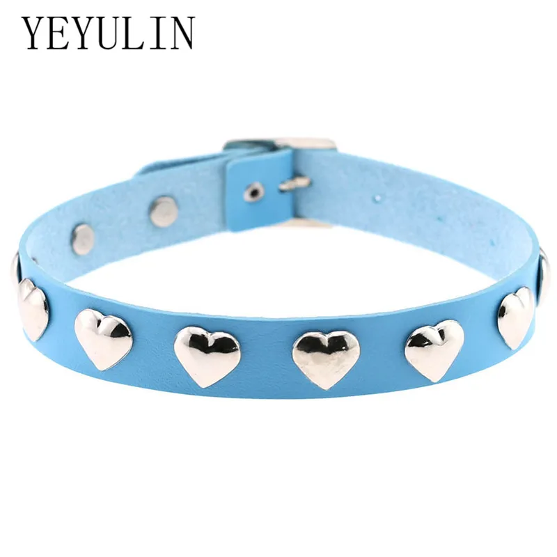 Ожерелье чокер из искусственной кожи с заклепками в стиле панк|choker necklace|gothic