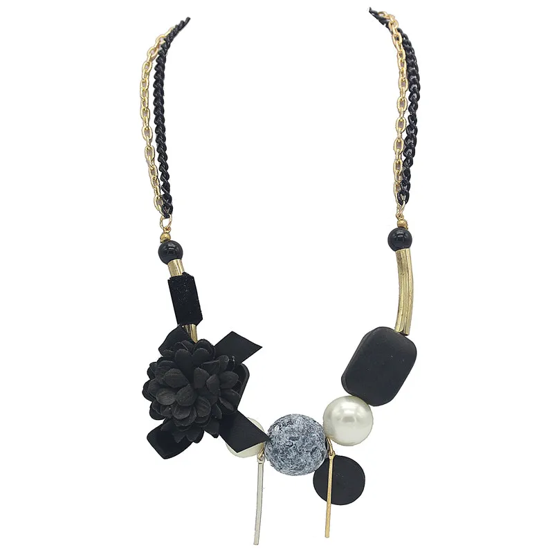 Olaru модное ожерелье-чокер с цветком для женщин, многослойное большое массивное ожерелье, ювелирные изделия, новинка года, подарок на Рождество