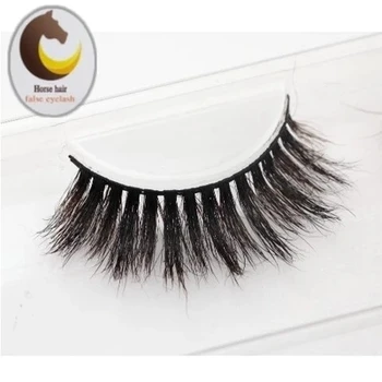 

Hot sale High-grade cross long fake eyelashes 3D multilayer messy horse mink false eyelash fit for smoky eyes makeup tool