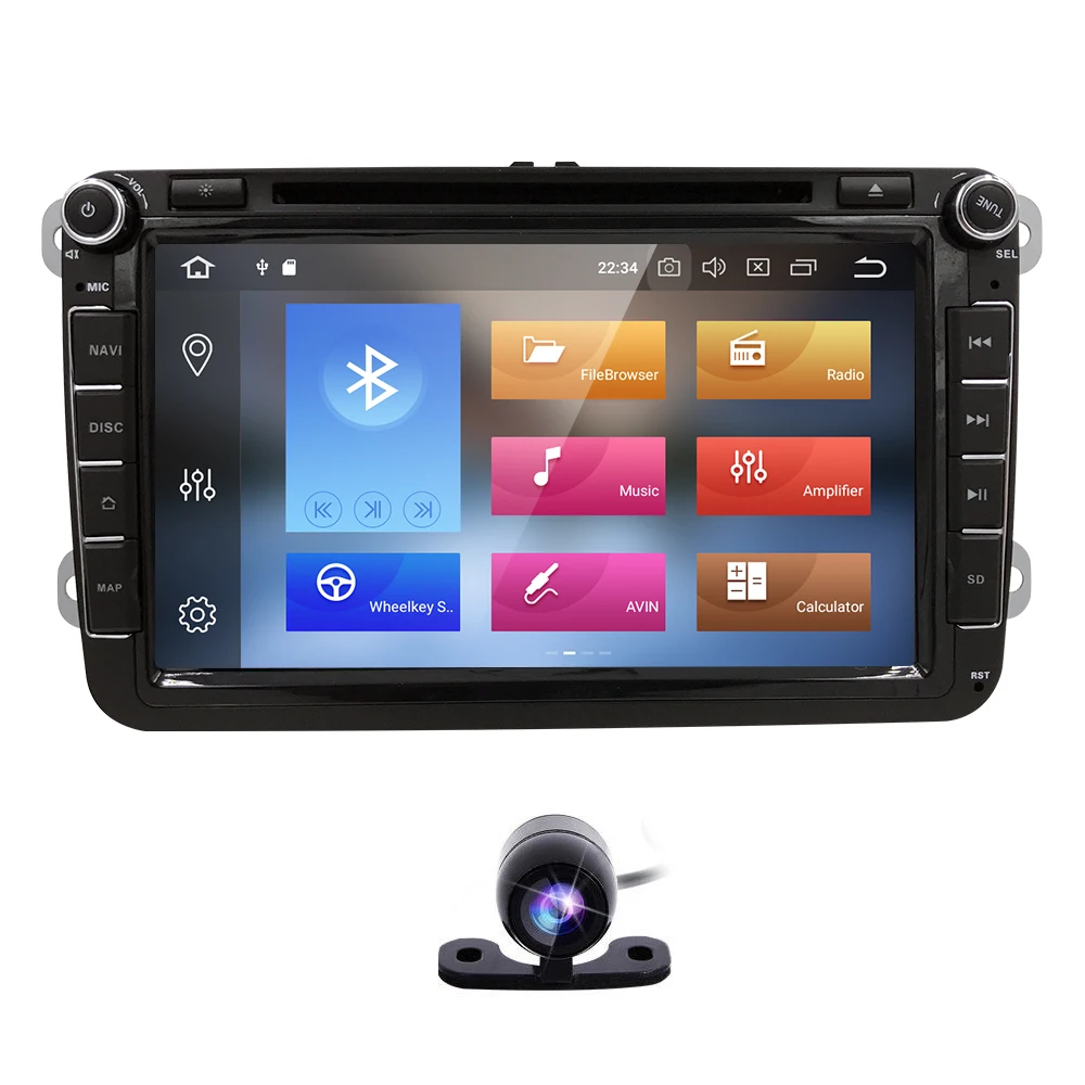 

2 Din 8'' Android 8.0 Car Radio DVD Player GPS Navigation For VW/Skoda/Seat/Golf Car DVR 4GB RAM Wifi 4G FM Radio Stereo