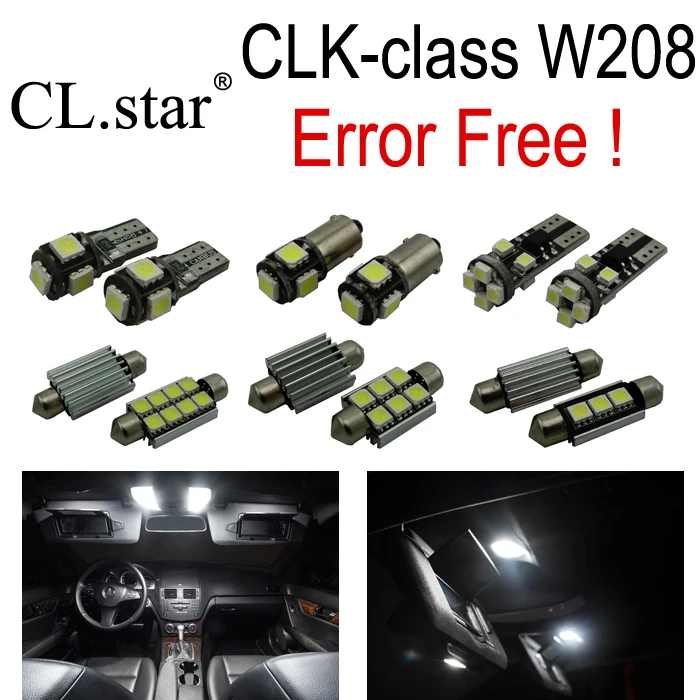 14pcs Error free LED lamp Interior Light Kit For Mercedes for Mercedes Benz CLK W208 CLK320