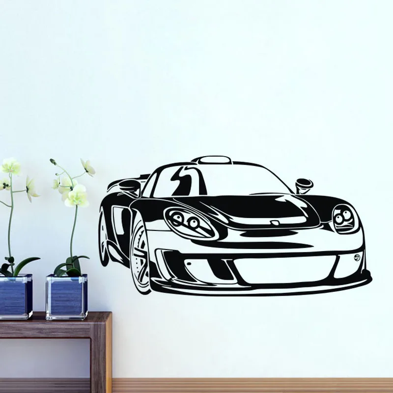 Sports Car Wall Stickers Bedroom Removable Vinyl Wall Decals Automobile
