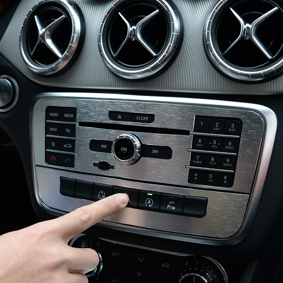 2Pcs Matte Chrome Door Sound Speaker Frame Trim Stickers For Mercedes Benz CLA 2