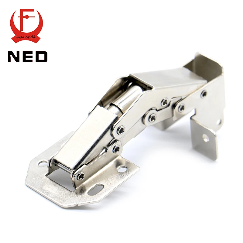 Us 58 32 10pcs Ned A101 90 Degree 4 Inch No Drilling Hole Cabinet Hinge Bridge Shaped Spring Frog Hinge Full Overlay Cupboard Door Hinges In Cabinet
