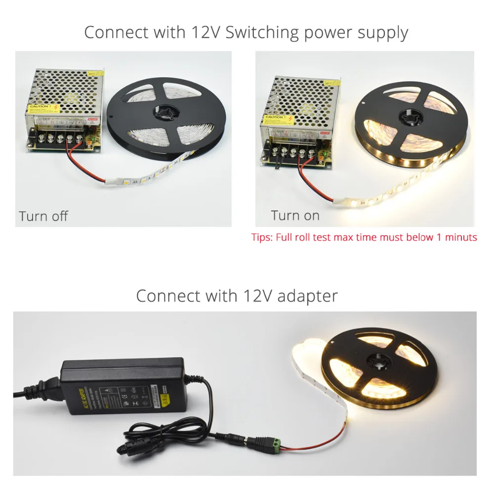 5050 Светодиодные ленты RGB и один цвет 5 м DC12V 60 Светодиодный s/m Водонепроницаемый гибкие авто полосы света сохранение свет