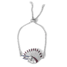 UMGODLY роскошные индийские этнический браслет красивые кубического циркония серебро модные браслеты вечерние партия ювелирных изделий подарок