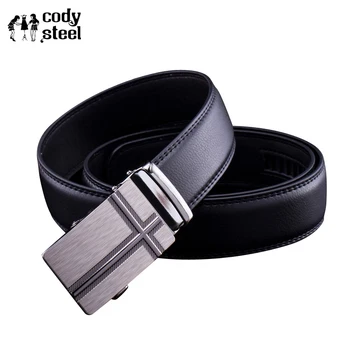 

Cody Steel Leather Men Black Belt PU Leather Automatic Buckle Men Luxury Belt Fashion Popular Business Male Brand Black Belts