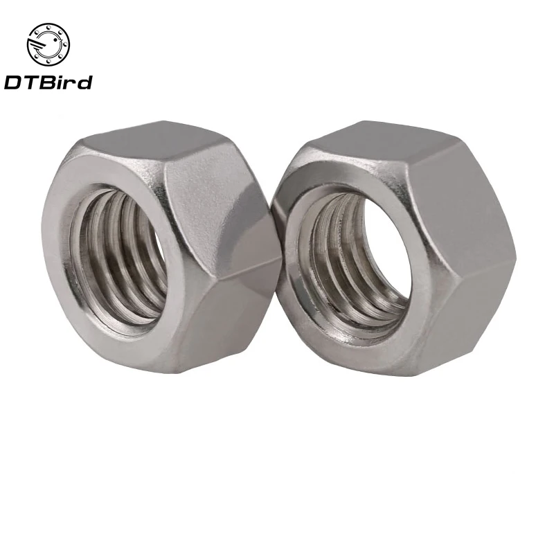 

DIN934 M1.6 M2 M2.5 M3 M4 M5 M6 M8 M10 ~ M24 304 Stainless Steel Hex Nut Hexagon Nuts Metric Thread Suit For Screws Bolts