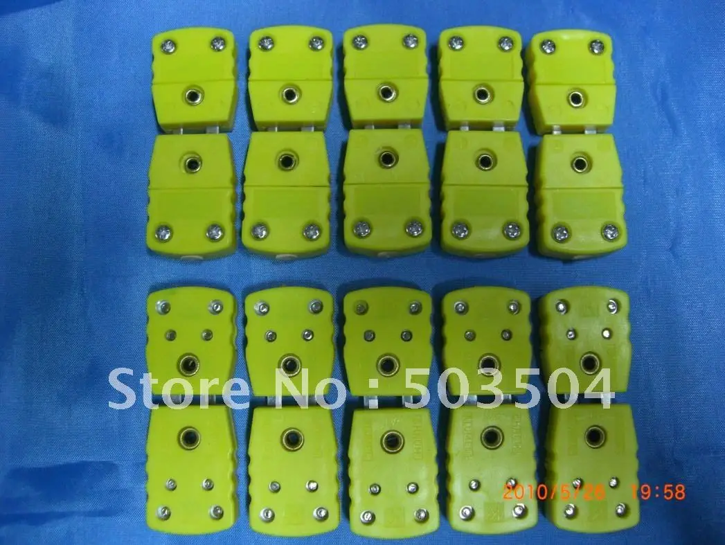 

thermocouple connector K type, Male & Femal, Standard& Mini size, Yellow color
