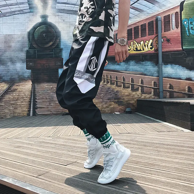 Streetwear Hip hop Joggers Pants Men Loose Harem Pants Ankle Length Trousers Sport Casual Sweatpants White 3