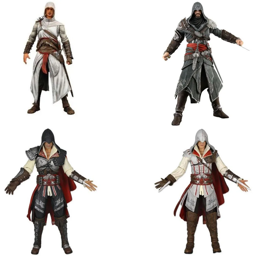 Neca 7 Assassins Creed Altair Ezio Action Figure PVC Doll Model Collectible font b Toy b