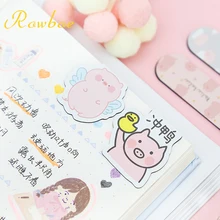 ROWBOE Канцтовары Корея канцелярские творческая личность легкий 4 шт. набор магнитных закладок различных серии Случайная