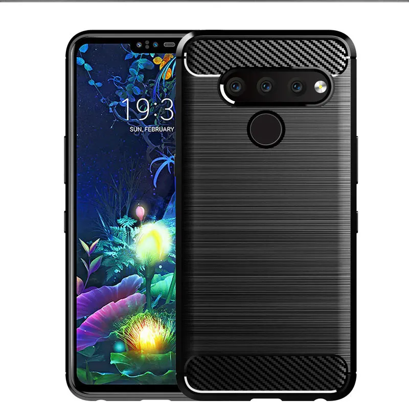 For LG K50S V50 ThinQ case Free shipping. Military drop metal brushed TPU soft cover for fundas |