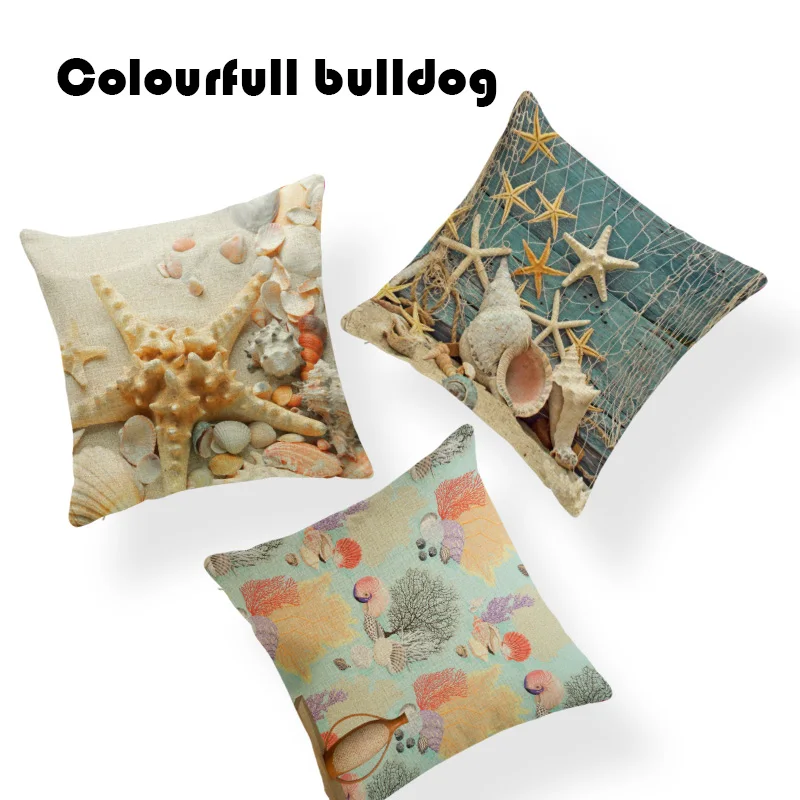 Us 299 Nautical Turtle Cushion Covers Ocean Beach Pillowcase World Map Pop Art Bed Gifts For Mom Pillowslip Covers 45x45cm Linen Modern In Cushion