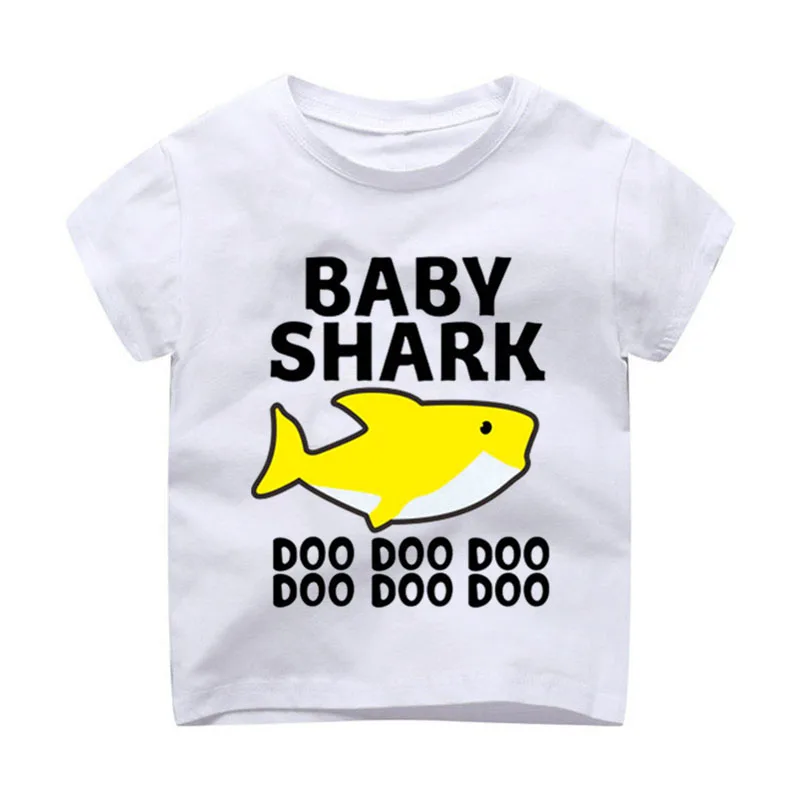 Baby Shark Doo Mummy Daddy Print T-shirts 2019 Family Harajuku Lovely T shirt Daddy Baby Clothes Party Funny Gift Tee Baby Shark Doo Mummy Daddy Print T-shirts 2019 Family Harajuku Lovely T shirt Daddy Baby Clothes Party Funny Gift Tee