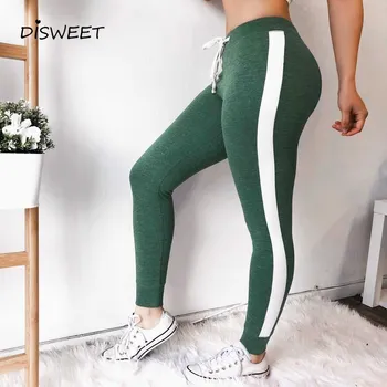 

DICLOUD 2019 Summer Casual Pants Women Fashion Stitching Elastic Trousers Female High Waist Sexy Tight Pants Capris Clothes