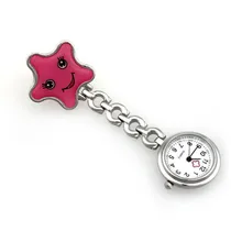 Женские часы с изображением морских звезд, женские часы с кварцевым зажимом, брошь, карманные часы для медсестры,, браслет, ювелирное изделие, mujer L30