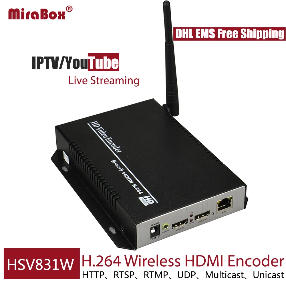 HSV831W MPEG-4 H.264 Беспроводной HD видеокодер прямая трансляция для YouTube H264 1080 p HDMI кодировщик с HDMI Loopout Live Broadcast