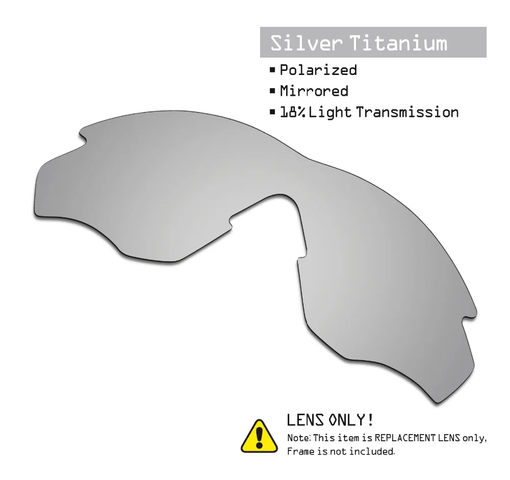 SmartVLT 2 Pieces Polarized Sunglasses Replacement Lenses for Oakley M2 Ice Blue and Silver Titanium