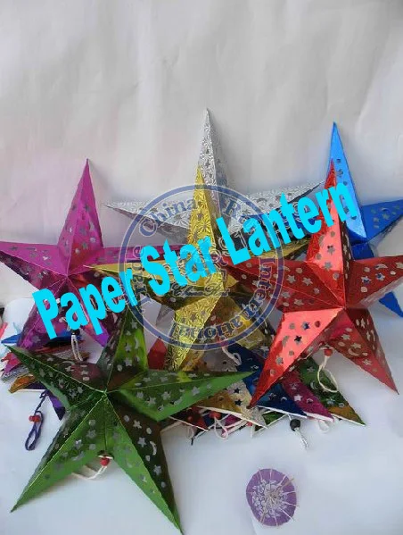 Праздничные принадлежности 90 см 35 дюймов блестящая Звезда бумажный абажур фонари цветок вечерние украшения ремесло для свадьбы красочные
