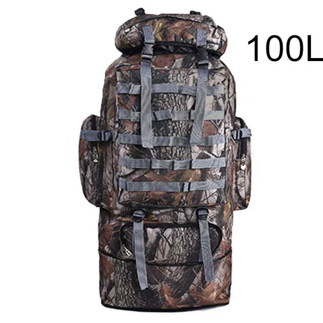 100л Военный Рюкзак Molle, походная сумка, рюкзак, тактический рюкзак, мужской большой походный армейский рюкзак для путешествий, уличные спортивные сумки, Sack XA231WA - Цвет: Jungle Grey 100L