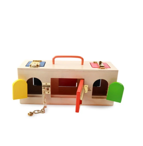 Montessori Wooden early education puzzle Baby Early Unlock Toys Kindergarten Intelligence Teaching Tool